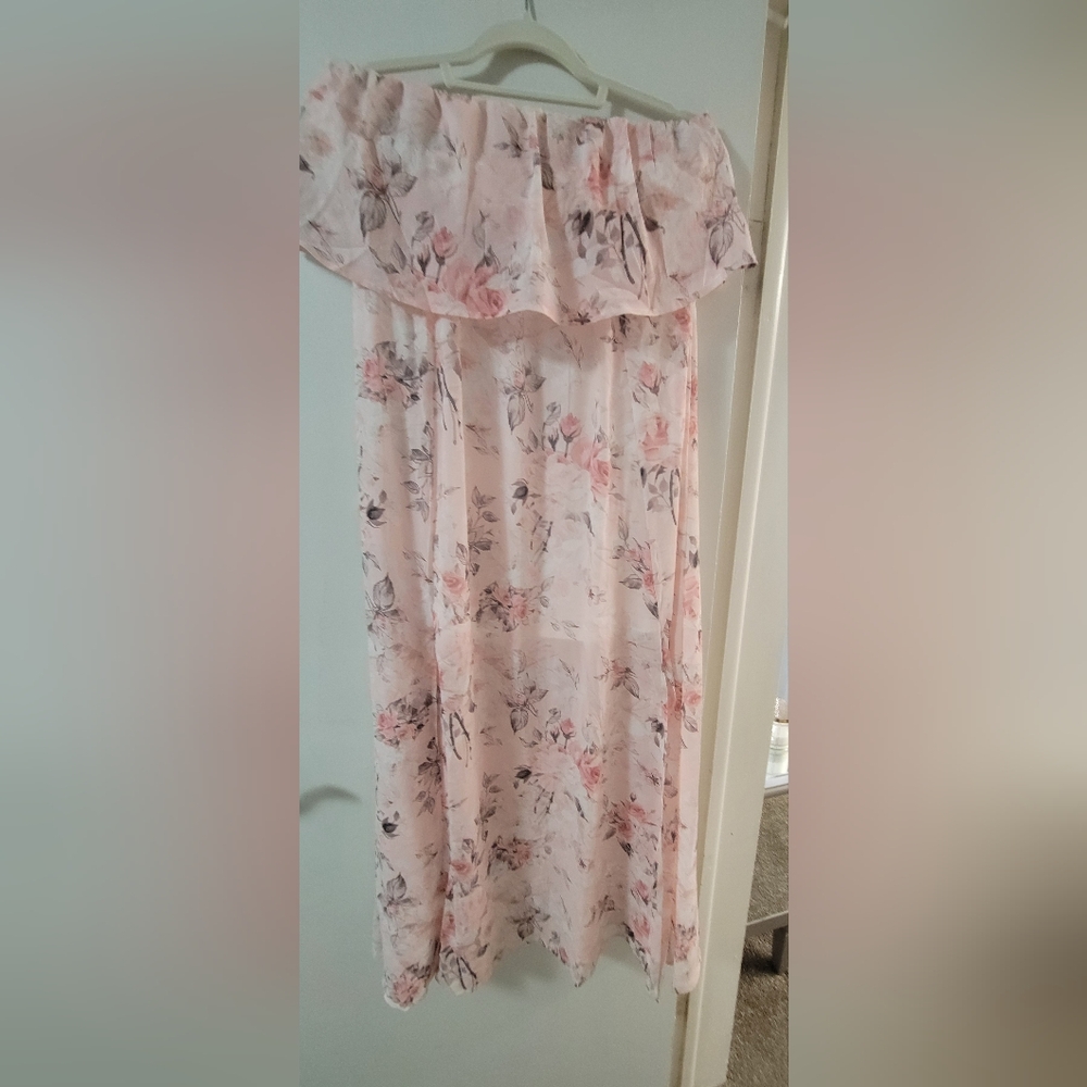 BluVintage strapless dress in pink size med